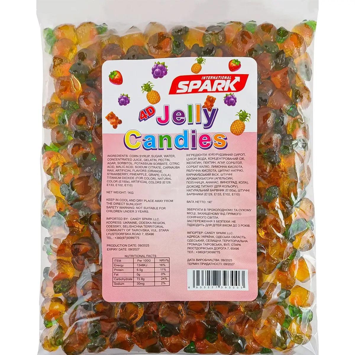 Конфеты желейные Jelly Candies 4D с начинкой Персика 1 кг (32411073)