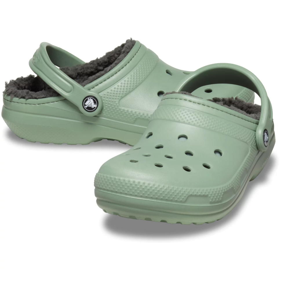 Сабо утеплені Crocs Classic Lined Clog Moss р. 43-44 Хакі (19893)
