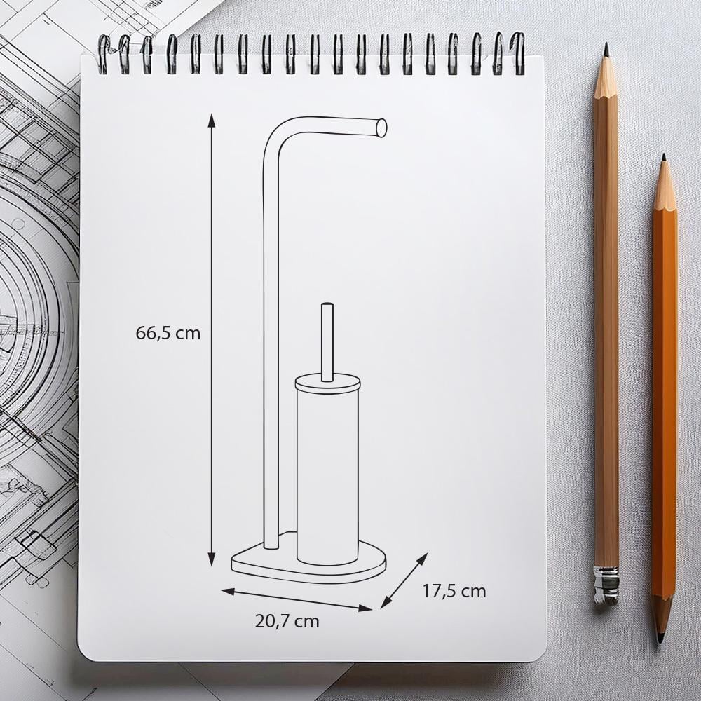 Стойка-держатель туалетной бумаги и щетки AWD Interior 66,5x20,7x17,5 cм (AWD02071981) - фото 7 Стойка-держатель туалетной бумаги и щетки AWD Interior 66,5x20,7x17,5 cм (AWD02071981) - фото 7