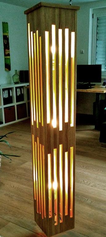 Светильник напольный из дерева Кроссет Карри (НПС-001403)