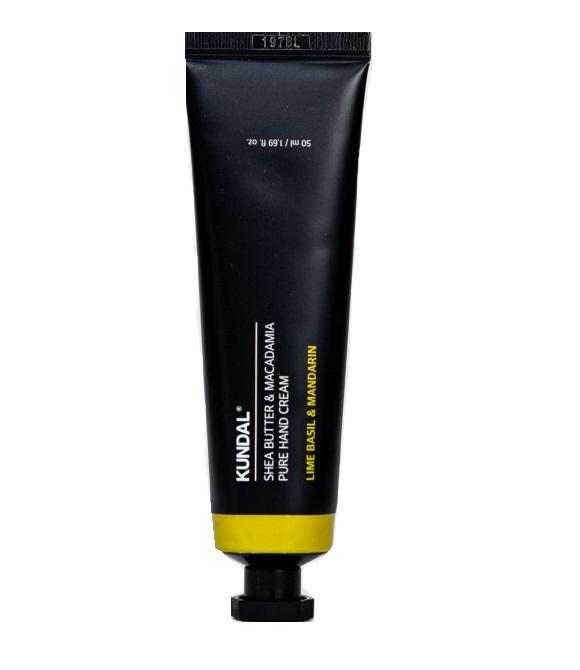 Крем для рук Shea Butter & Macadamia Pure Hand Cream Lime Basil & Mandarin Kundal 50 мл (8809809426439)