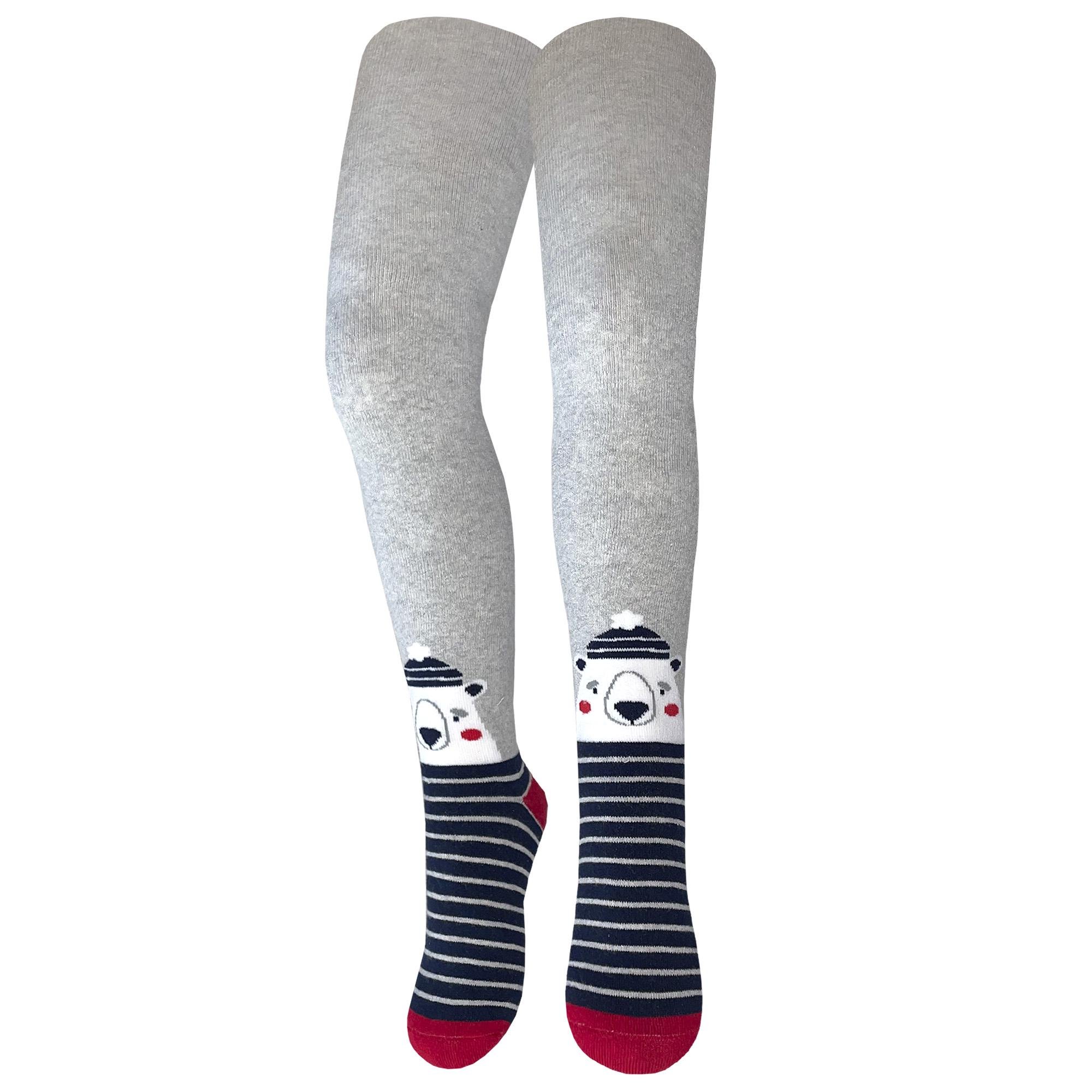 Колготки детские махровые Легка Хода 8231 98-104см Серый-меланж