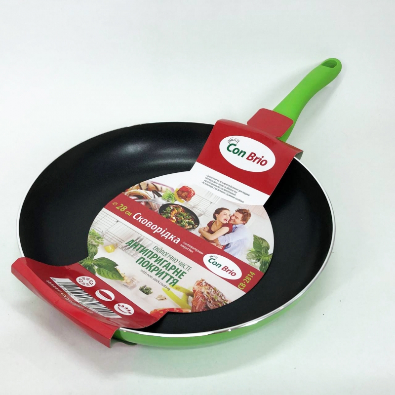 Сковорода Con Brio СВ-2814 для змаження 28 см Green (tf5169) - фото 11 Сковорода Con Brio СВ-2814 для змаження 28 см Green (tf5169) - фото 11