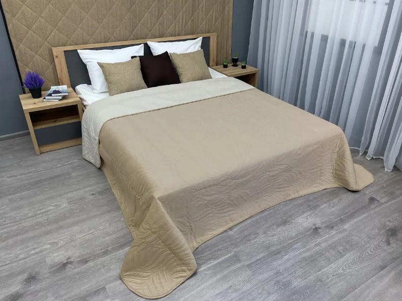 Покрывало декоративное двухстороннее Decorator Ultra Sonic Microfiber 220х240 см Бежевый (85-036) - фото 7 Покрывало декоративное двухстороннее Decorator Ultra Sonic Microfiber 220х240 см Бежевый (85-036) - фото 7