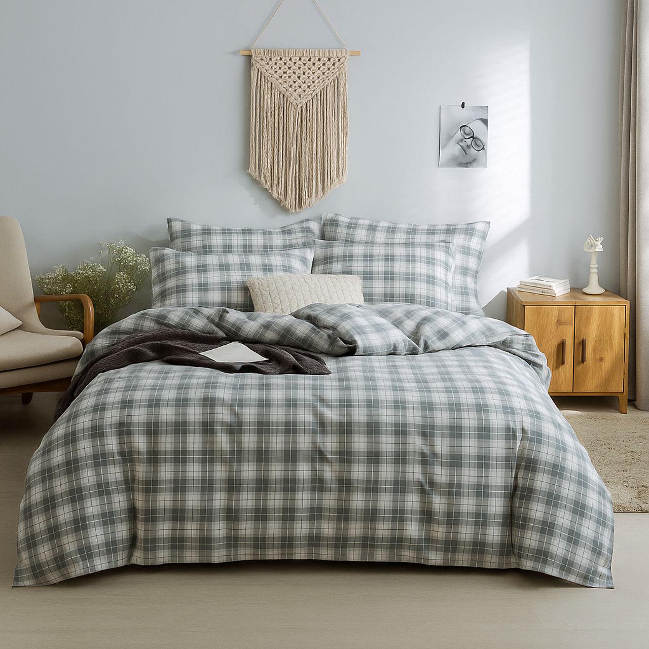 Простыня З0116 180x214 см Серый/Бежевый (163469)