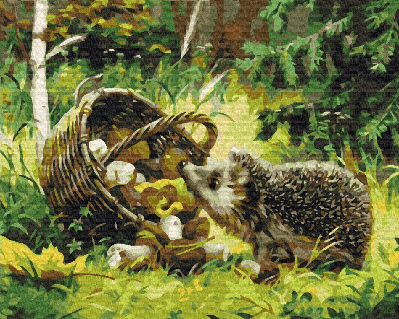 Картина по номерам Brushme Премиум Ежик-счастливчик 40x50 см (PBS52269)