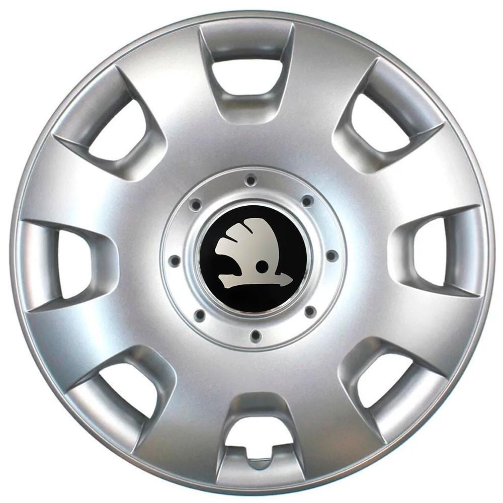Колпаки автомобильные R15 Skoda 304 SJS 4 шт. Серебристый