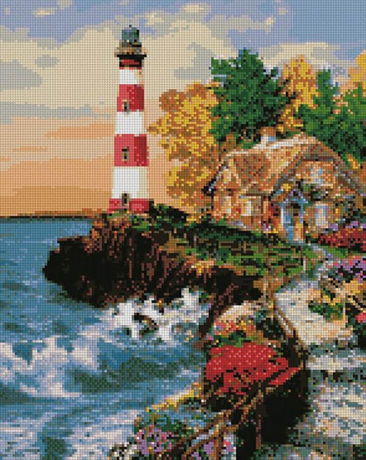 Алмазная мозаика Идейка Дом в маяка 40x50 см (AMO7058)