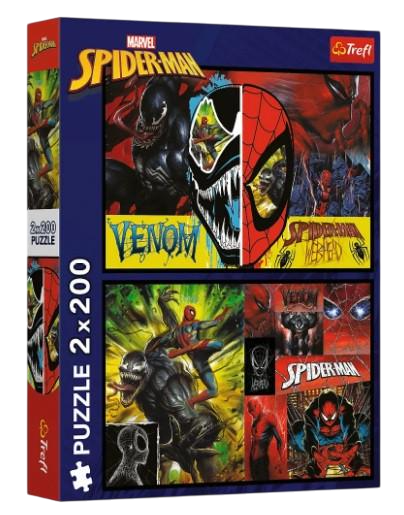 Пазл Trefl Человек-паук День и ночь Марвел 13314 2х200 элементов (5900511133141)