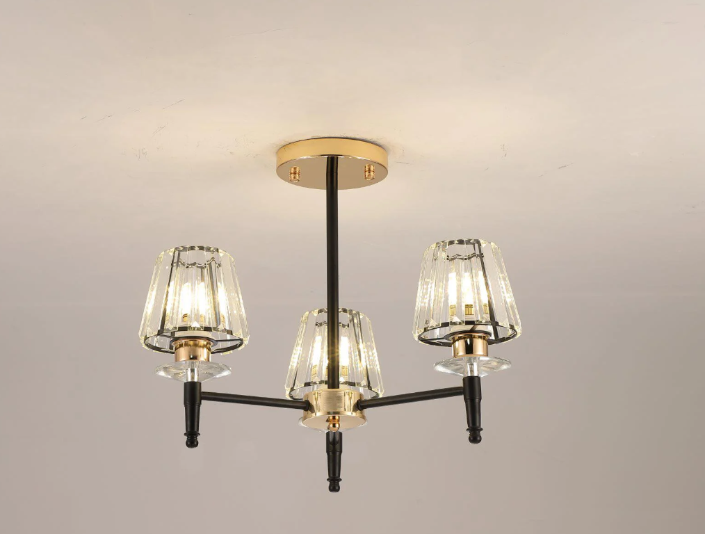 Люстра декоративная Sirius GLX-23746-3 GD/BK