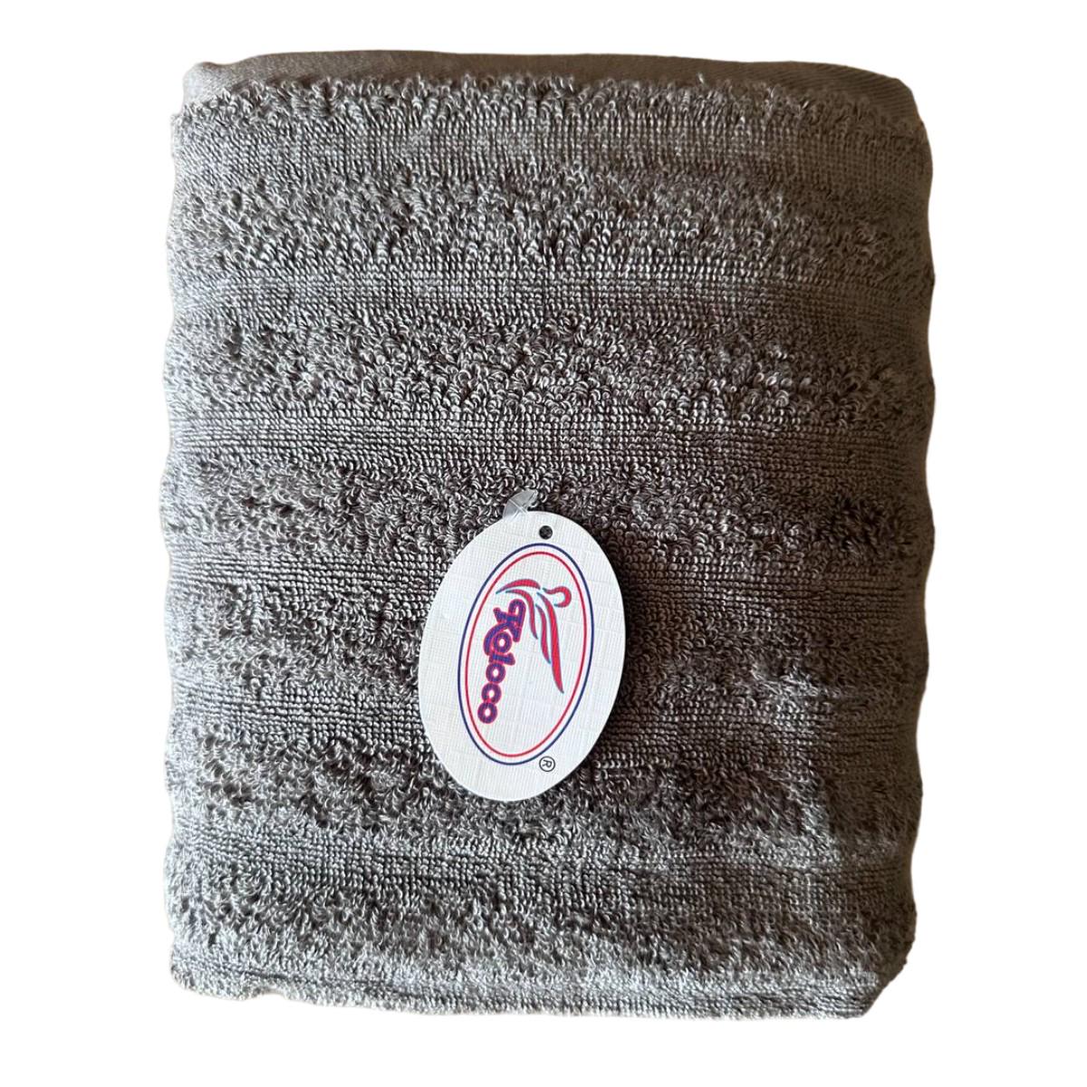 Полотенце Koloco Полосы для лица махра 50х100 см Темно-серый (39484)