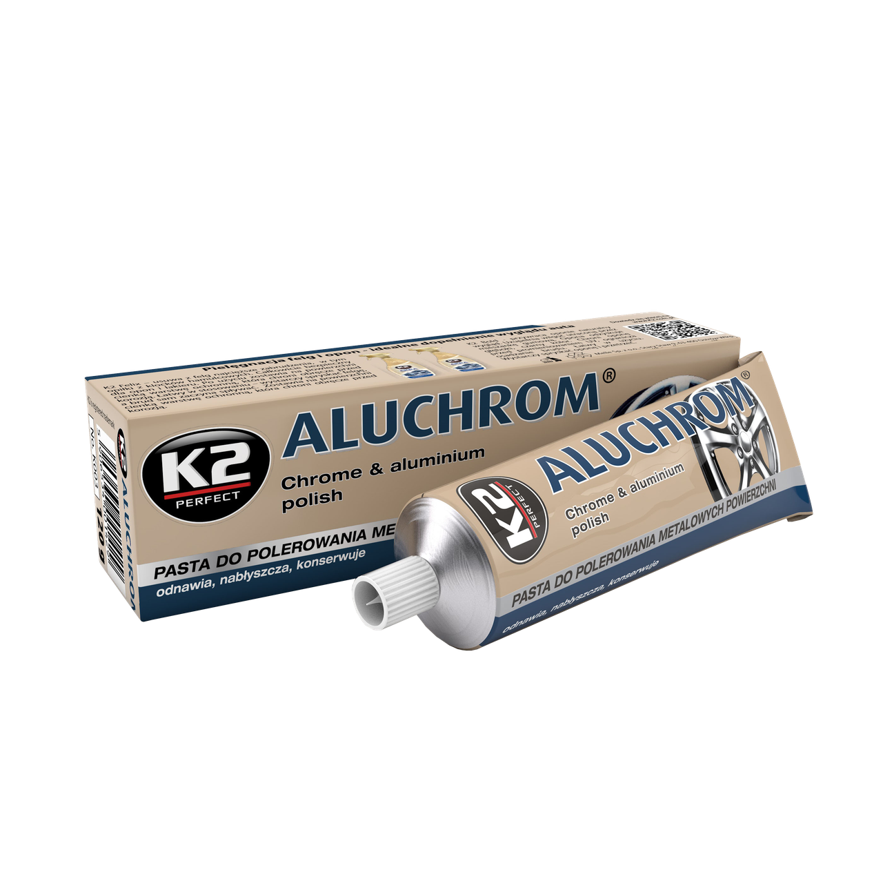 Паста для полірування хромованих деталей K2 Aluchrom K0031 120 мл