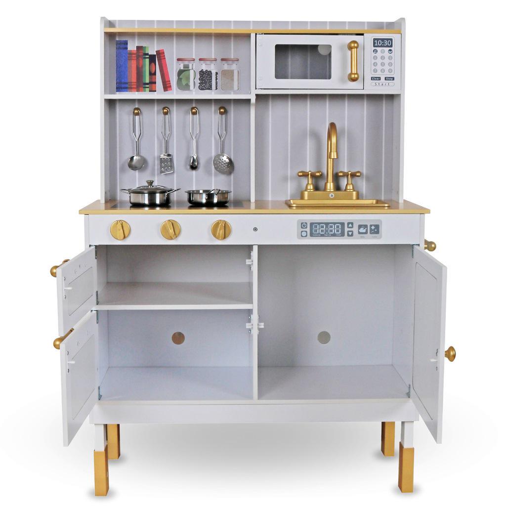 Кухня для детей Mamabrum деревянная 99x30x70 см Белый (MAM170) - фото 4