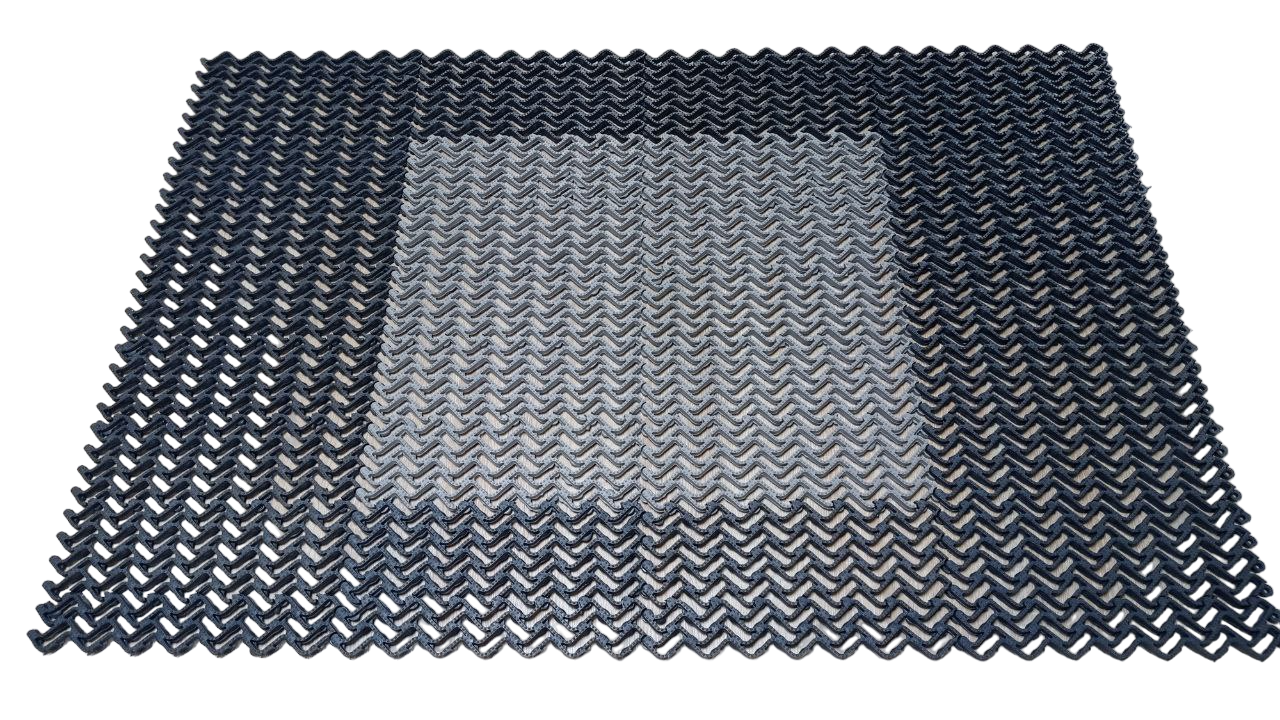 Брудозахисний килим Тетра 120х80 см Чорний/Сірий