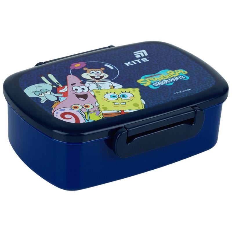 Ланчбокс для еды KITE Sponge Bob с принадлежностями и дополнительной емкостью 750 мл (SB26-163)