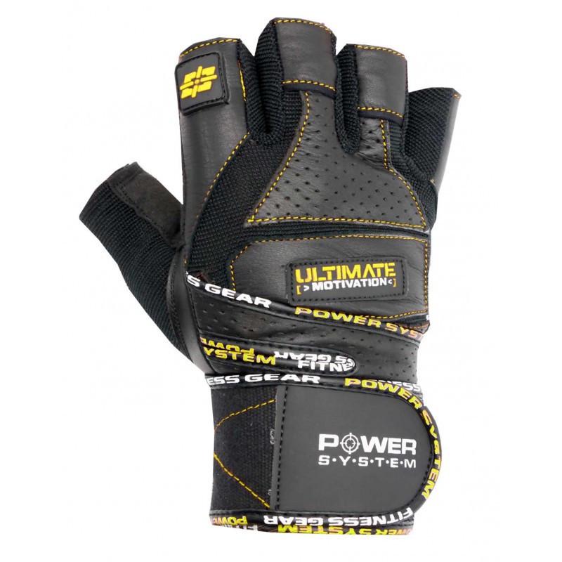 Перчатки для тяжелой атлетики Power System Ultimate Motivation PS-2810 XL Black/Yellow