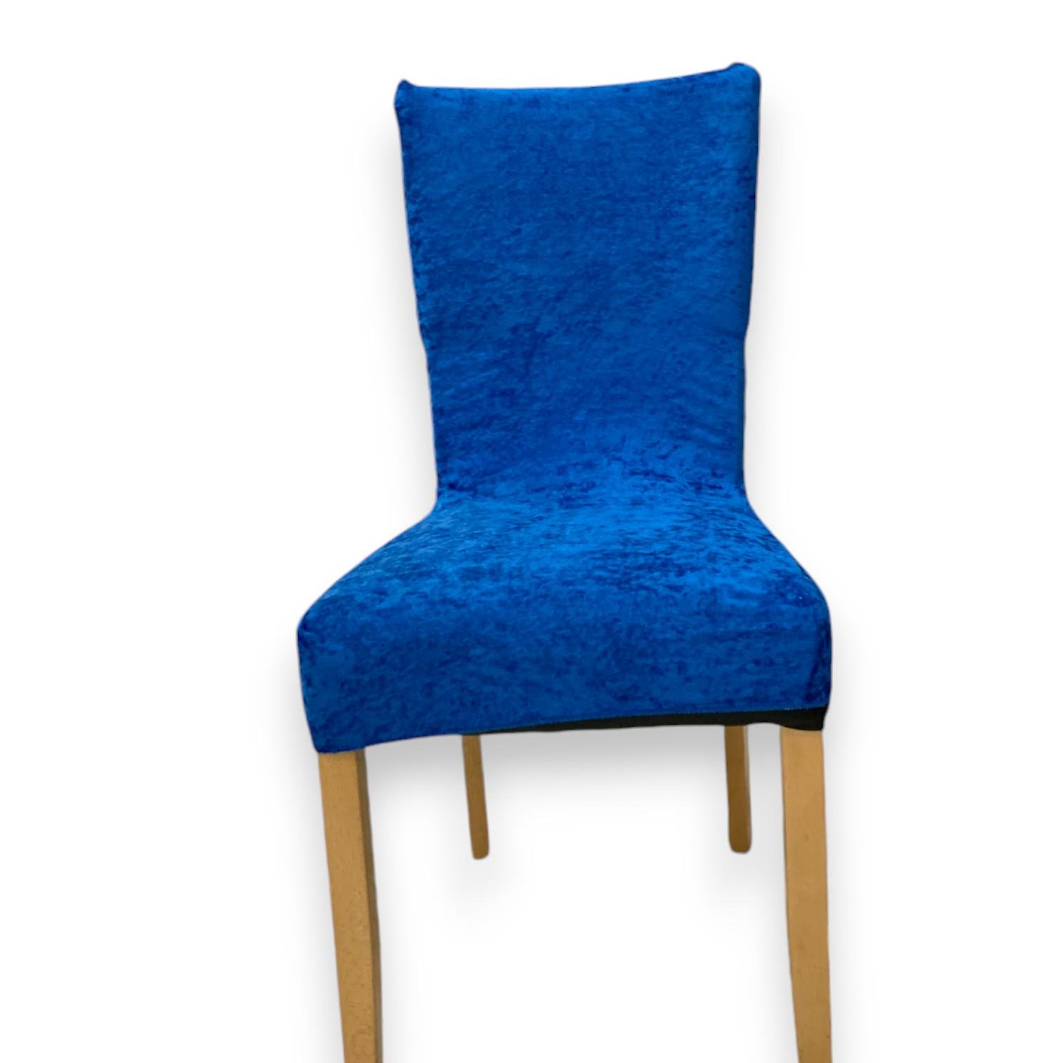 Чехол натяжной на стул GOSPO велюровый Электрик (2151544724) - фото 4