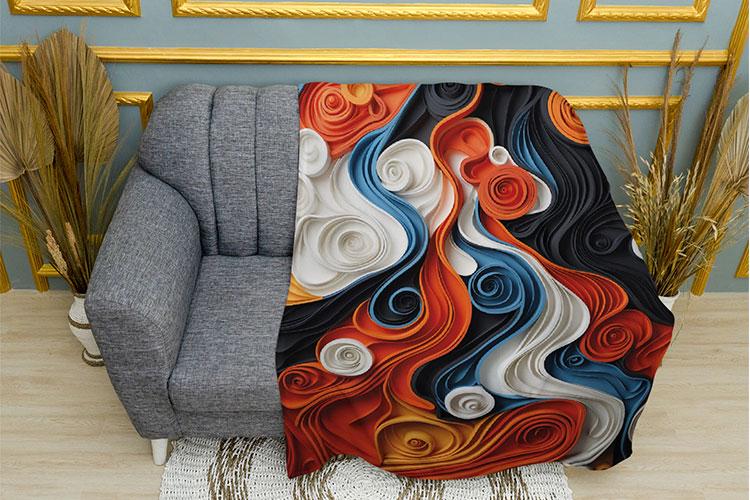 Плед PromoZP Объемная спираль плюш однослойный 150х210 см (102403-1)