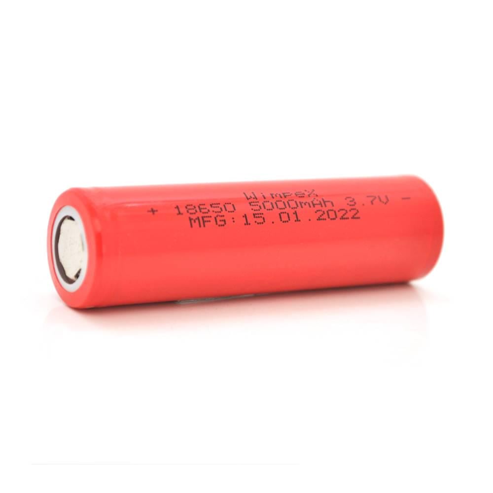 Акумулятор WMP-5000 18650 Li-Ion Flat Top 2000mAh 3,7V Red (28811)