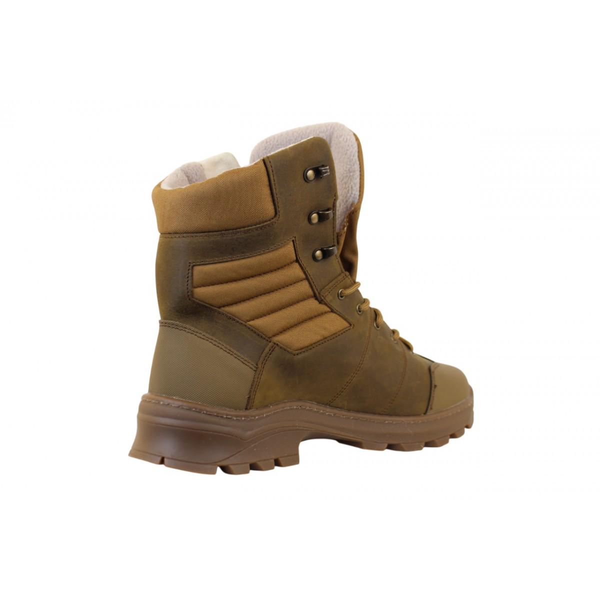 Берцы демисезонные мужские Crossav 17 царапка кожа/крейзы/кордура р. 40 оливковый (Crossav17оD40) - фото 3