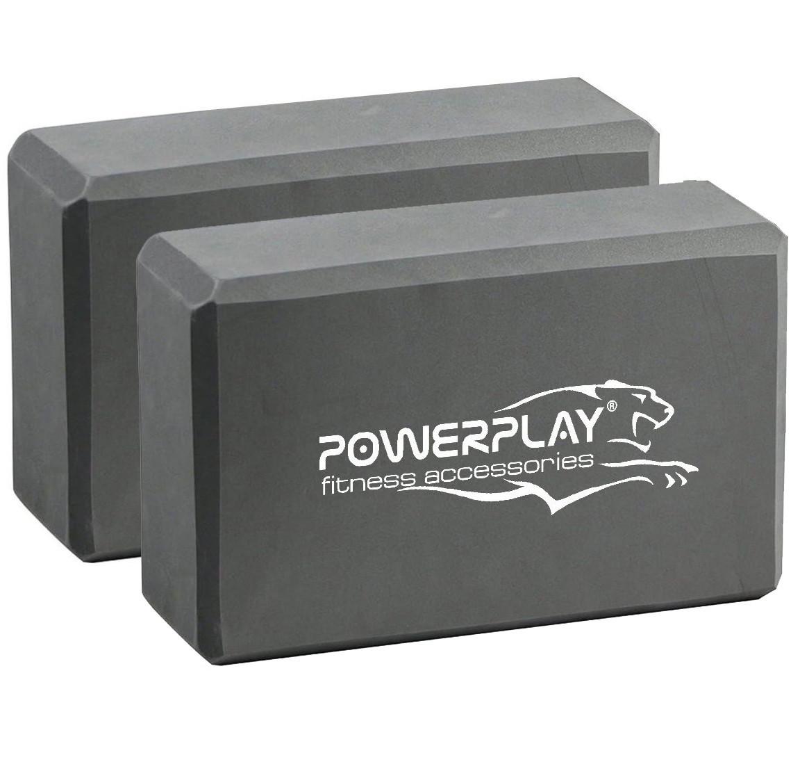 Блоки для йоги PowerPlay 4006 Yoga Brick EVA 2 шт. Сірий (A-012908)