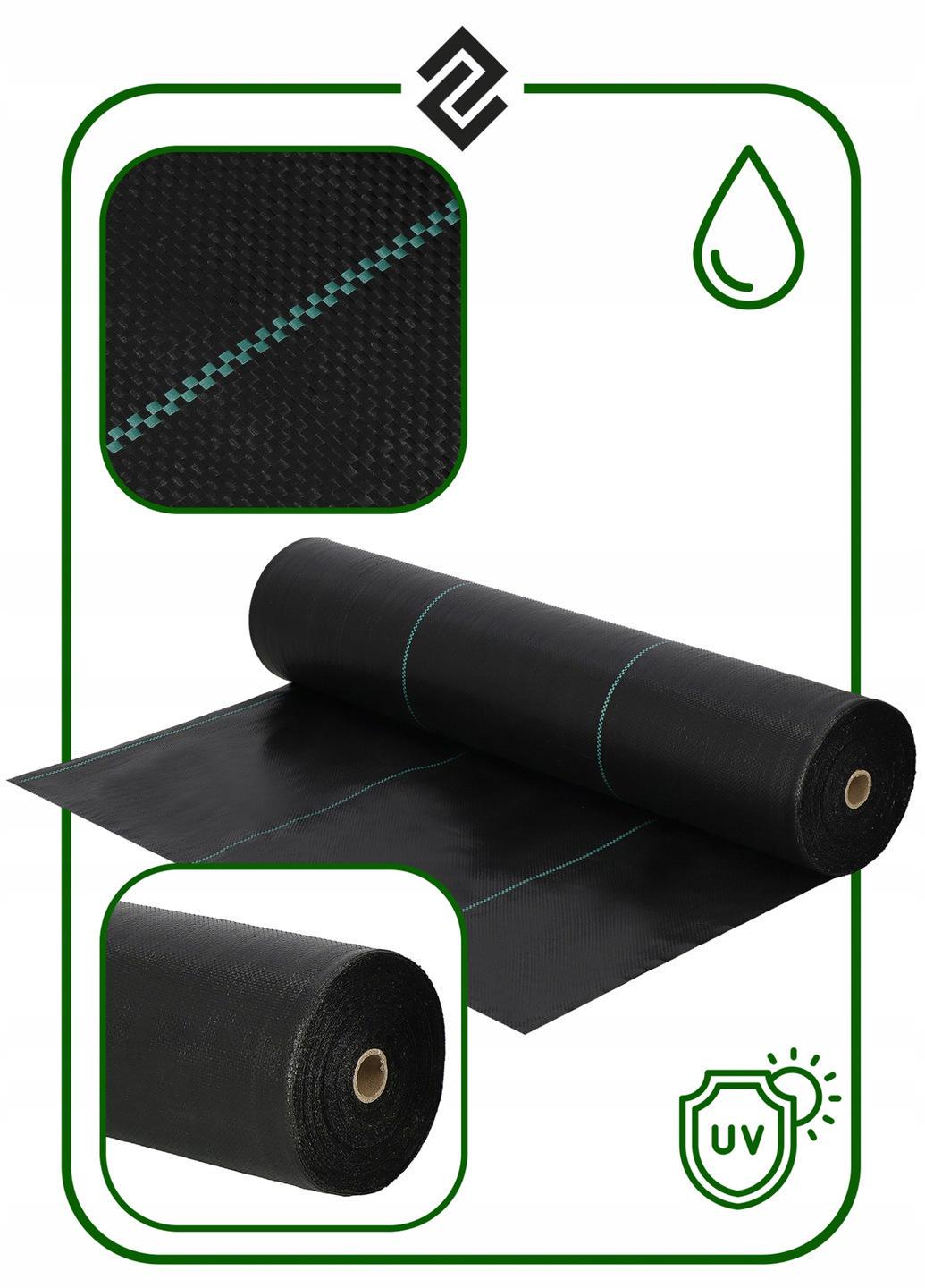 Агротканина Springos 1 90 г/м² захист від бур'янів 6х50 м Чорний - фото 2