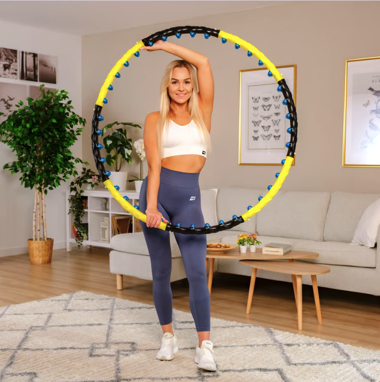 Хулахуп Hop-Sport HS-080HH с массажером 110 см Черно-желтый (4940) - фото 2