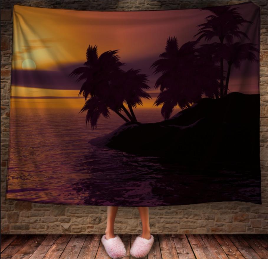 Плед с 3D принтом Закат солнца 150х200 см (epi_0504)