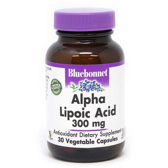 Альфа-ліпоєва кислота Bluebonnet Nutrition Alpha Lipoic Acid 300 мг 30 Veg Caps (BLB0853)