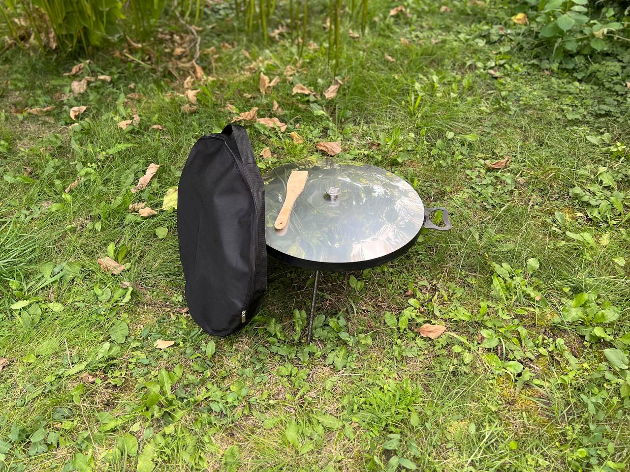 Сковорода з кришкою та чохлом GrillKov товщина 4 мм D 50 см (2102-43) - фото 2 Сковорода з кришкою та чохлом GrillKov товщина 4 мм D 50 см (2102-43) - фото 2