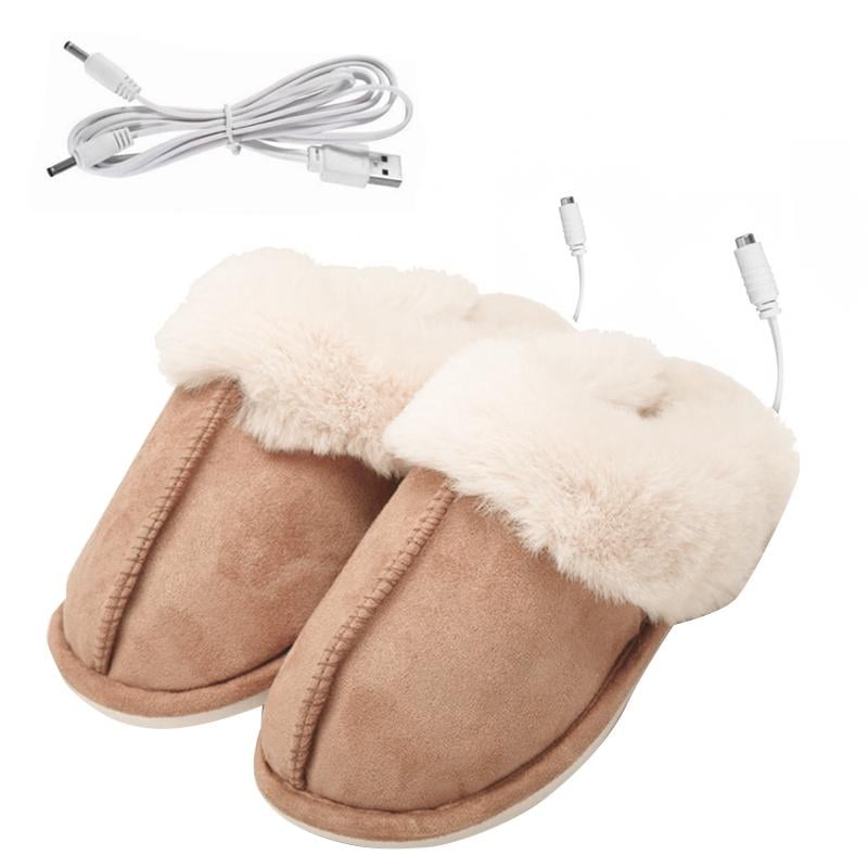 Домашние комнатные тапочки с подогревом USB Brown