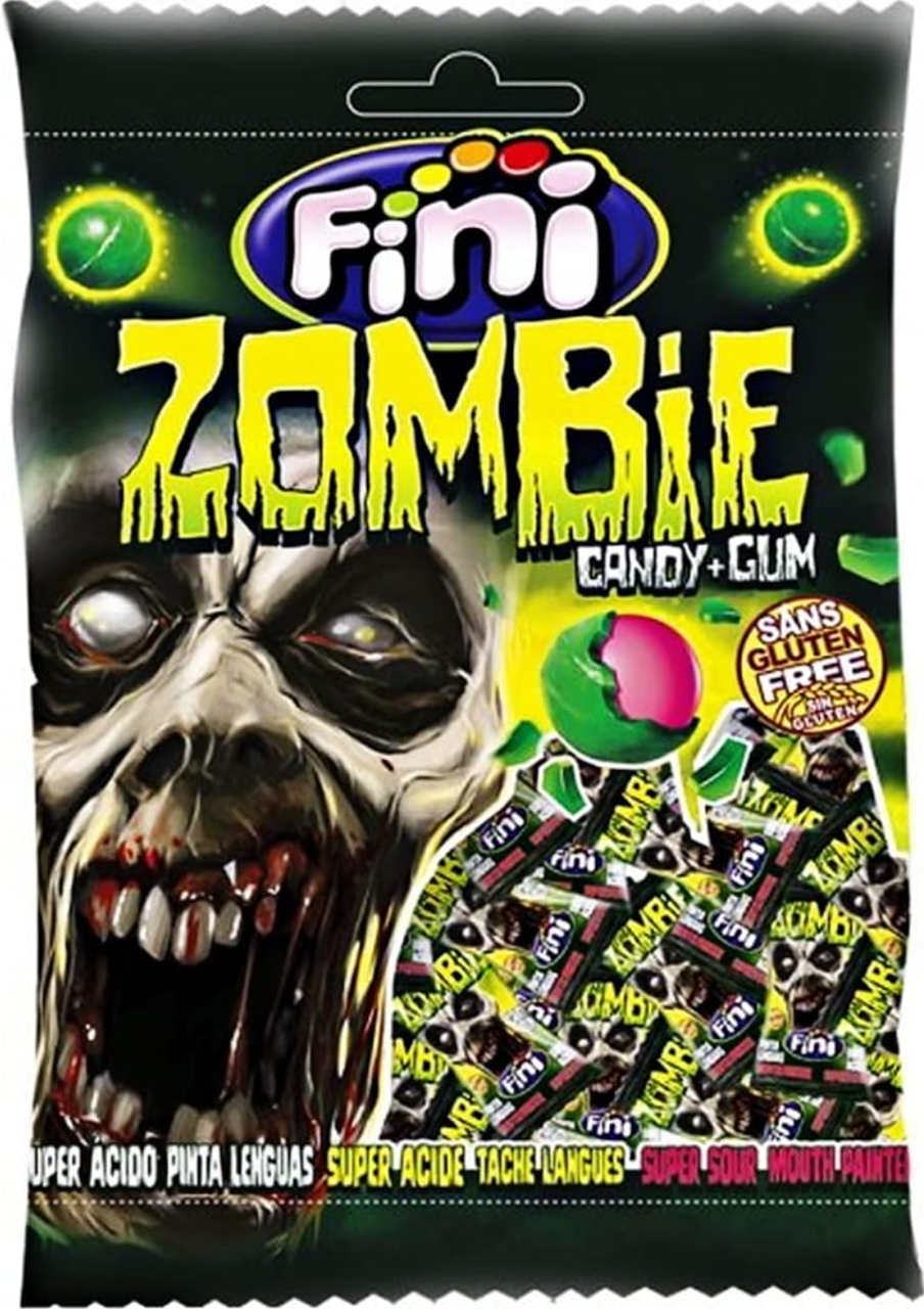 Конфеты кислые с жвачкой Fini Zombie Candy + Gum 80 г (2564703763)