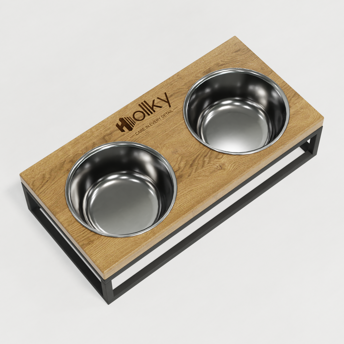 Миски на подставке для маленьких собак и котов Hollky Base S 2х0,45 л (BS-36187-GRNT) - фото 8 Миски на подставке для маленьких собак и котов Hollky Base S 2х0,45 л (BS-36187-GRNT) - фото 8