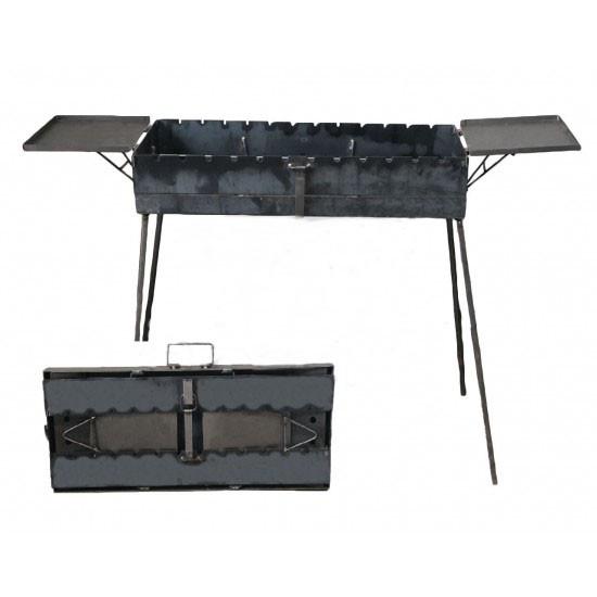 Мангал Валіза на 12 шампурів з двома столиками метал 3 мм - фото 4