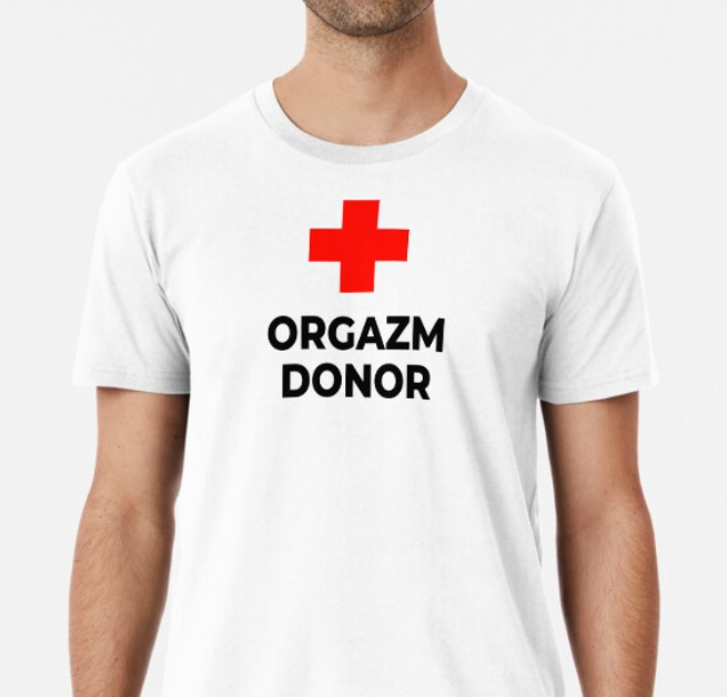 Футболка чоловіча Stedman з принтом Orgazm Donor XXXL Білий (ПН153-12)