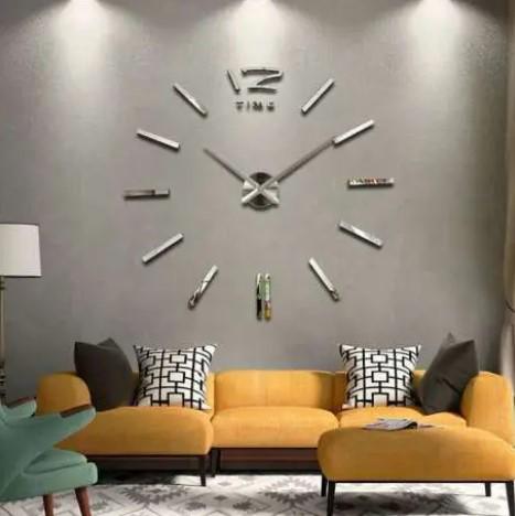 Годинник настінний 3Д Idea 12Time D 130 см Silver