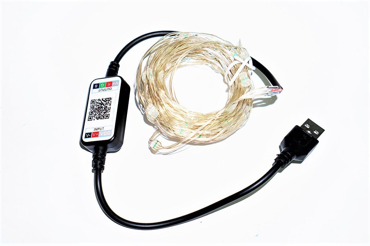 Гирлянда светодиодная Fairy Lights с управлением приложением на телефоне 15 м 150 Led Разноцветный (2bed0e8a)