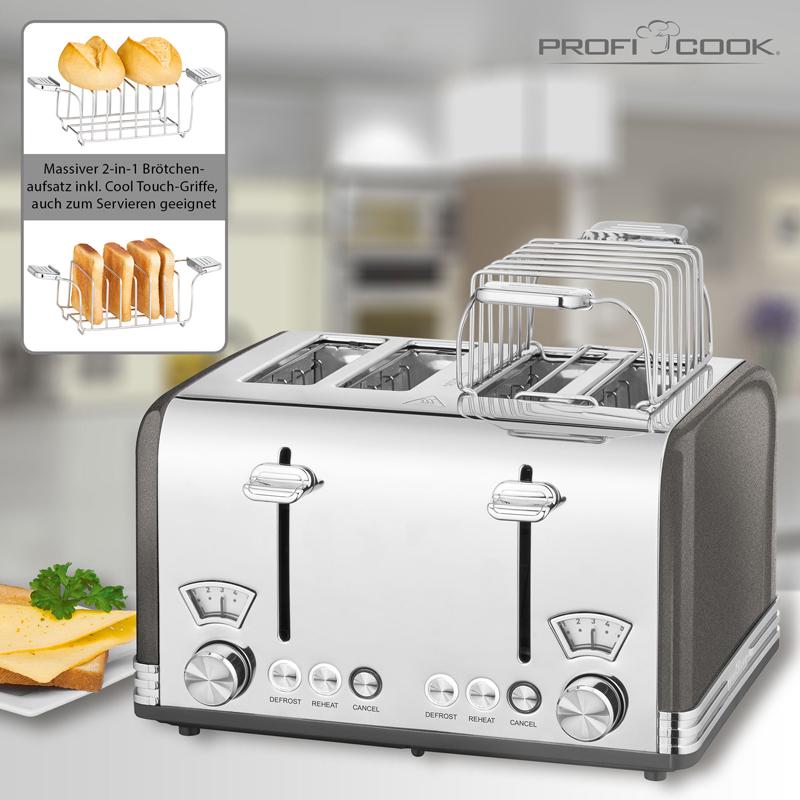 Тостер Profi Cook PC-TА 1194 Anthracite - фото 5 Тостер Profi Cook PC-TА 1194 Anthracite - фото 5