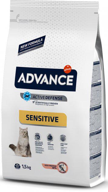 Корм сухой для кошек Advance Cat Sensitive Salmon 1,5 кг (922072)