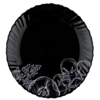 Тарелка десертная Vittora Wave Овощной этюд 19 см Black (V-190Bvs)