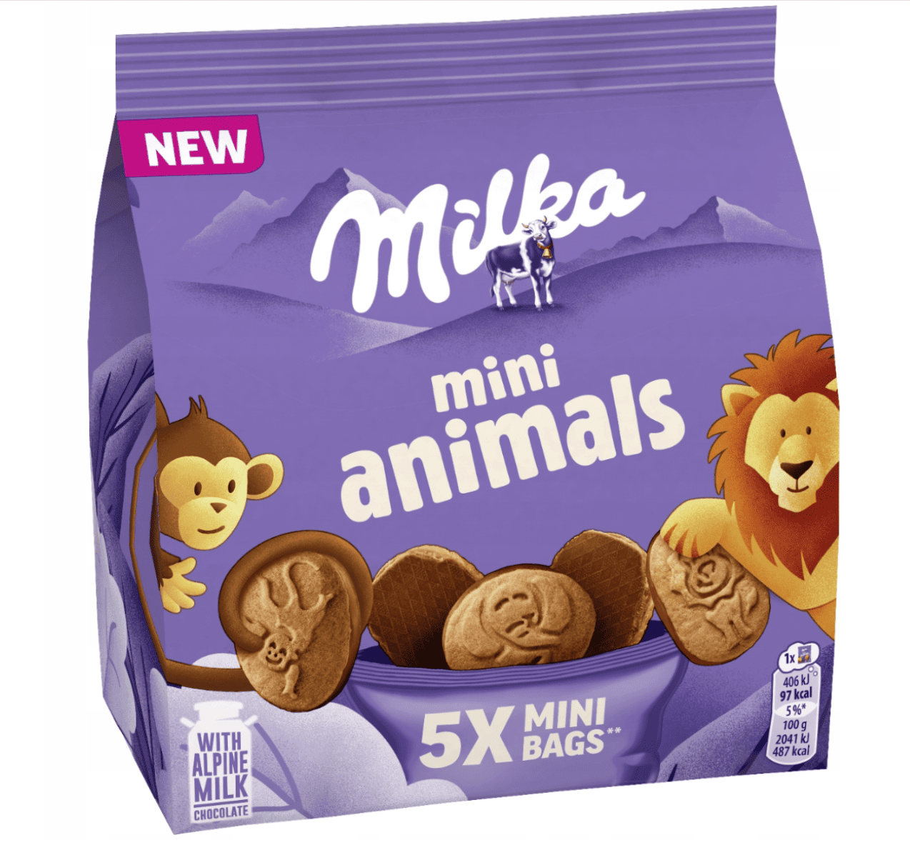 Печенье Milka Mini Animals Alpine Milk Chocolate 99,5 г (3173609371)