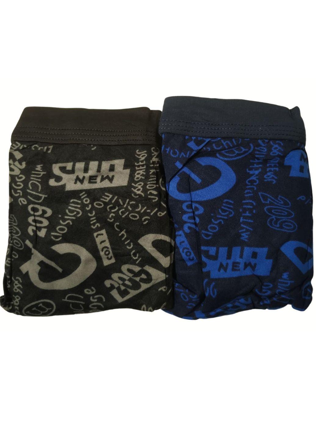 Набор мужских трусов боксерок №3 XXL 2 шт. Синий/Черный (464-52)
