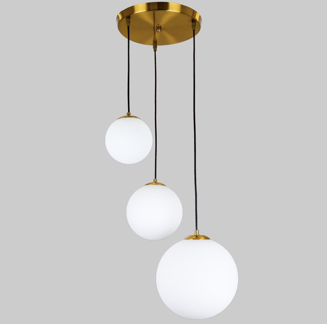 Люстра с шарами Бронзовый/Белый (56-PR151F-3 BRZ+WH)