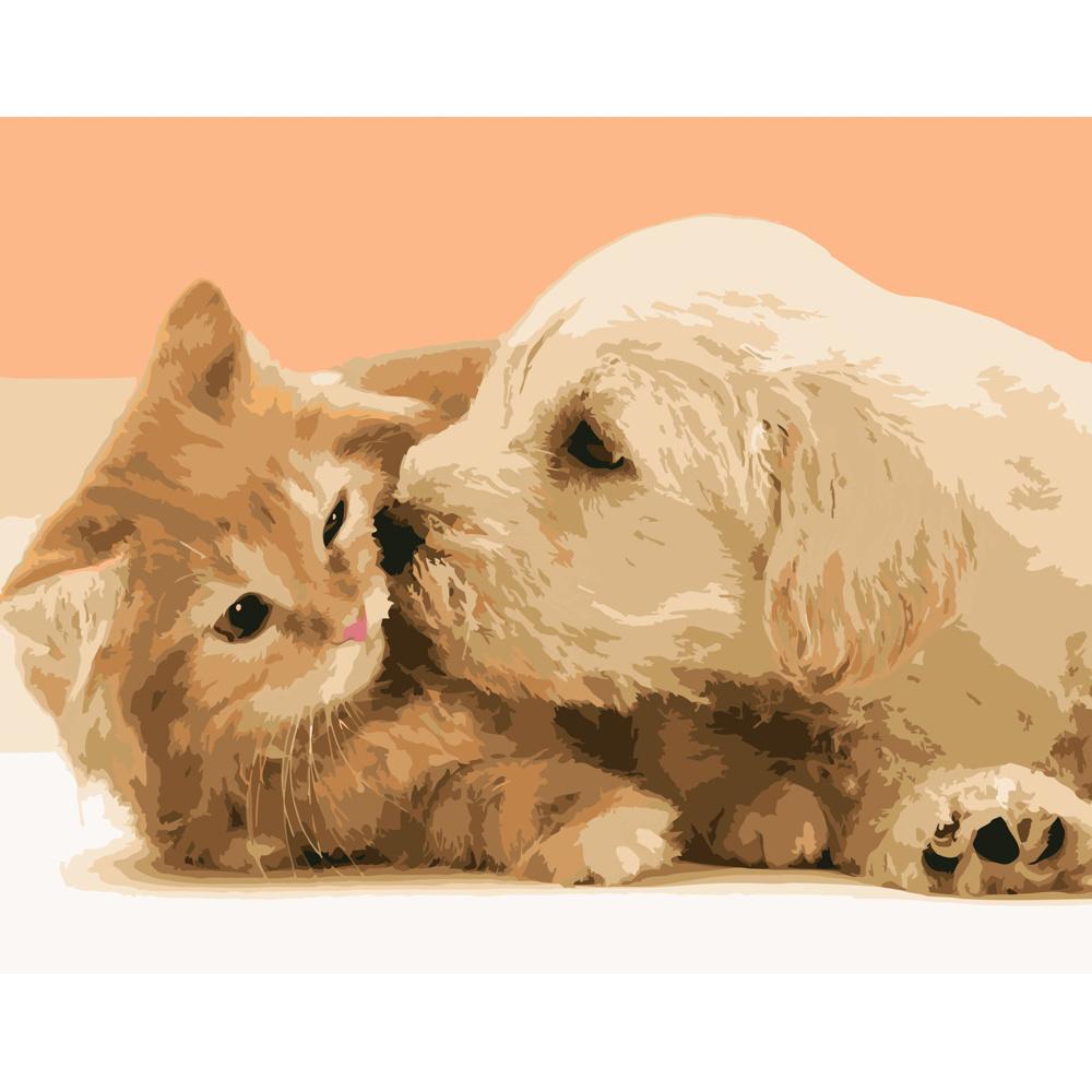 Картина за номерами Strateg Преміум Щира дружба 40x50 см (DY223) Картина за номерами Strateg Преміум Щира дружба 40x50 см (DY223)