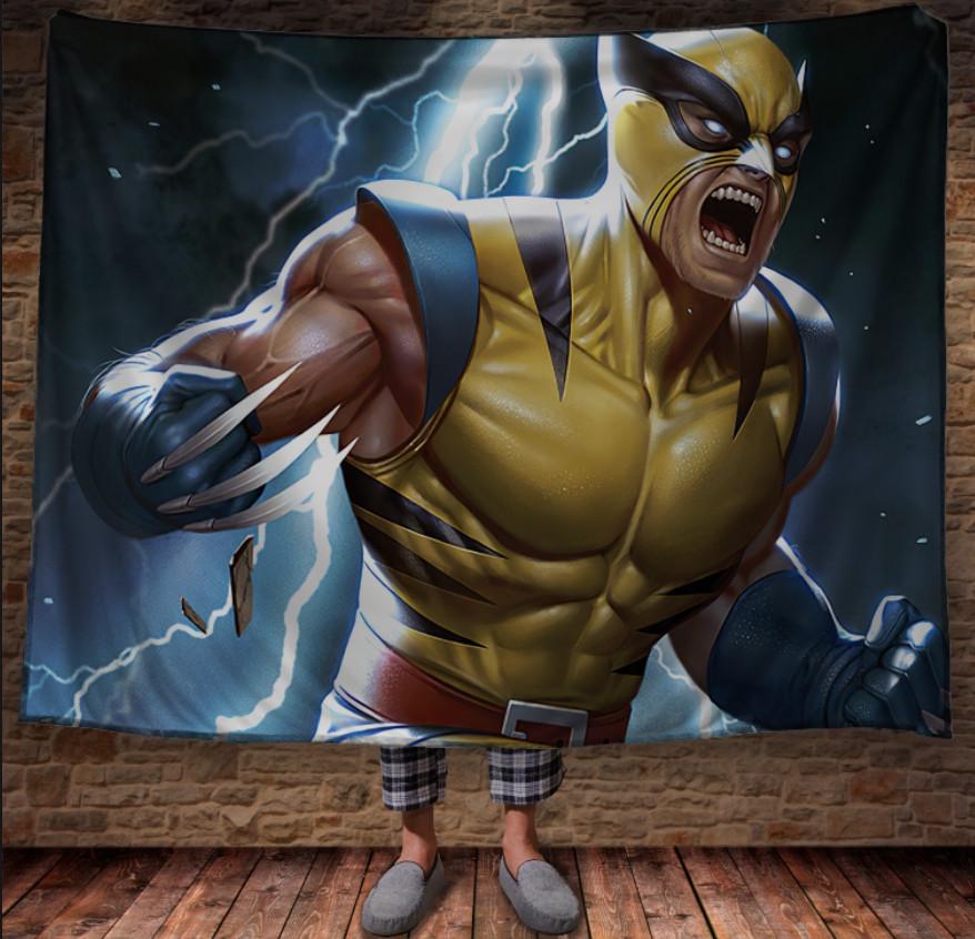 Плед із 3D принтом Росомаха 150х200 см (epi_1153)