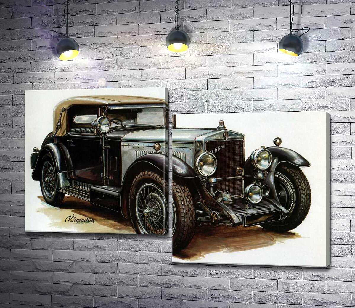 Модульная картина ArtPoster Ретро-автомобіль Wikov 35 100x65 см Модуль №5 (000628)