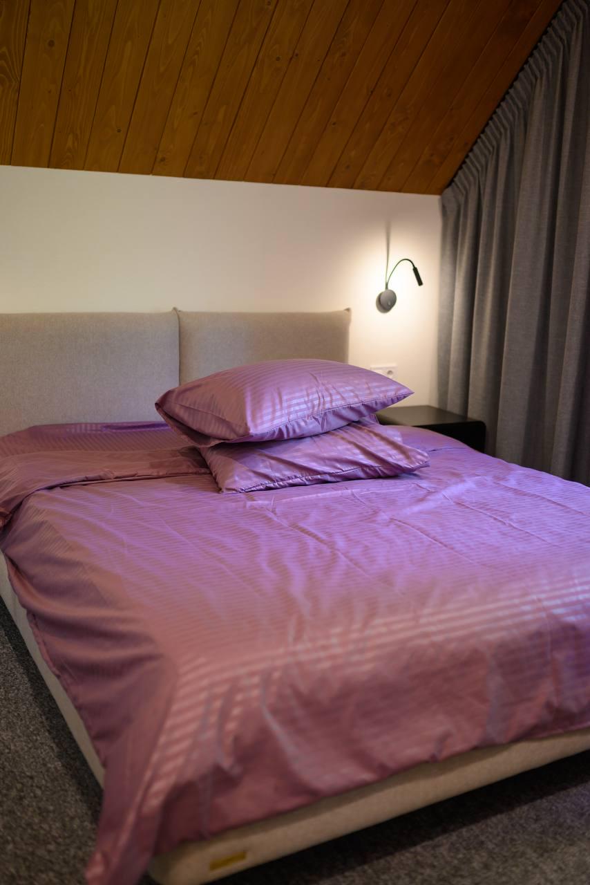 Комплект постільної білизни Signorina Siena зі страйп-сатину сімейний 50х70 см/70х70 см Фуксія (0021S) - фото 3