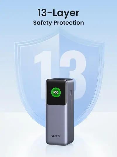 Повербанк Ugreen PB722 25000 mAh 200W Gray (614094) - фото 7 Повербанк Ugreen PB722 25000 mAh 200W Gray (614094) - фото 7