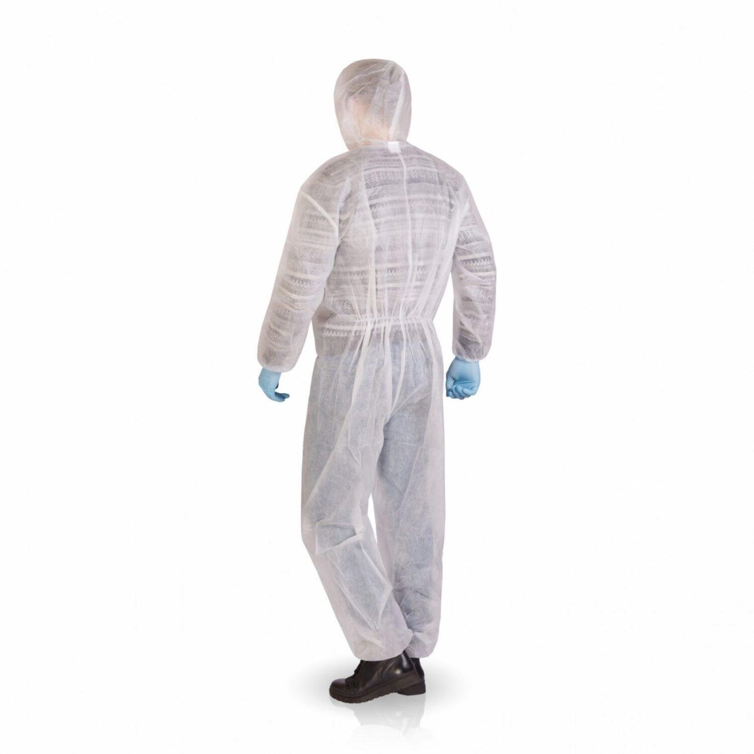 Комбинезон одноразовый/защитный/малярный на молнии полипропиленовый 1 шт. Белый (1021002) - фото 2