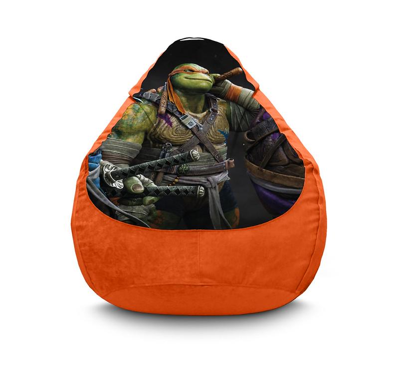 Кресло мешок Ninja Turtles Michelangelo Флок XXL 90х125 см Оранжевый Кресло мешок Ninja Turtles Michelangelo Флок XXL 90х125 см Оранжевый